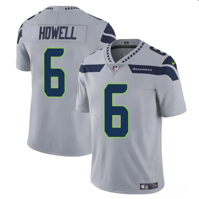Youth Seattle Seahawks #6 Sam Howell Grey Vapor Limited Stitched Football Jersey